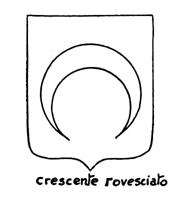 Image of the heraldic term: Crescente rovesciato